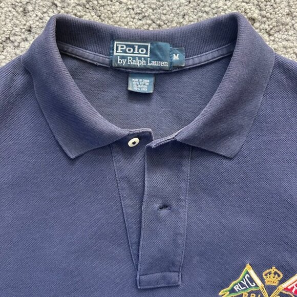 Polo Ralph Lauren Yacht Club P.R.L. Club Vintage Polo - Linen Flag Back  Size M - Picture 3 of 10